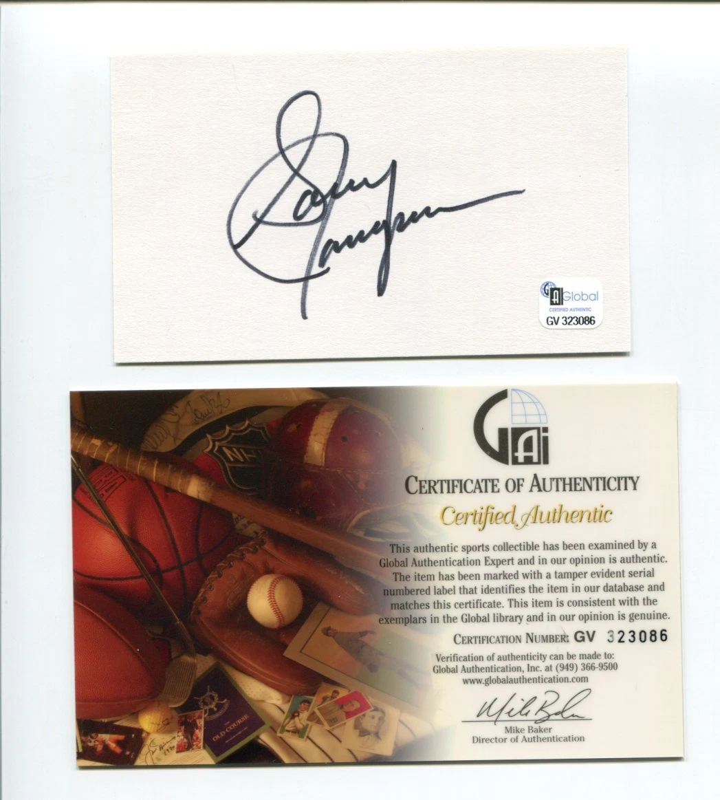 Sonny Jurgensen Washington Redskins Philadelphia Eagle Duke Signed Autograph COA
