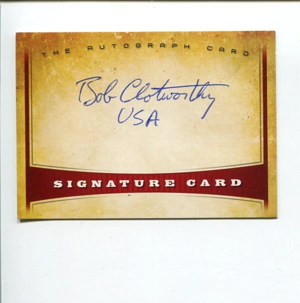 Bob Clotworthy US Olympic Gold Bronze Springboard Diver Signed Autograph Card
