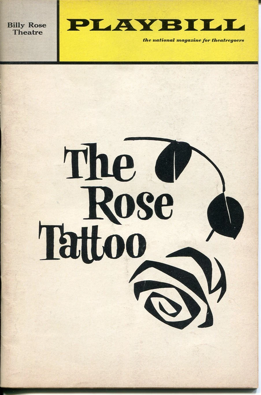 Maureen Stapleton Christopher Walken Tennesse Williams The Rose Tattoo Playbill
