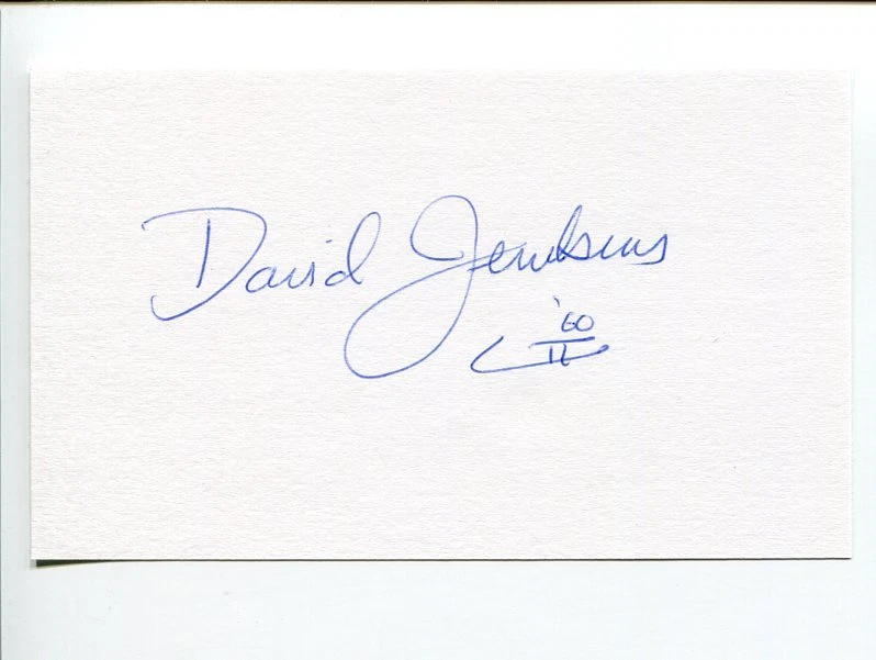 David Jenkins 1960 US Olympic Gold Medal Figure Skater Signed Autograph
