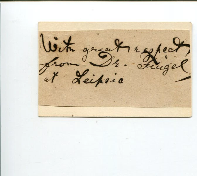 John G. Feugel US Consular Saxony Signed Autograph Martin Van Buren Appointee
