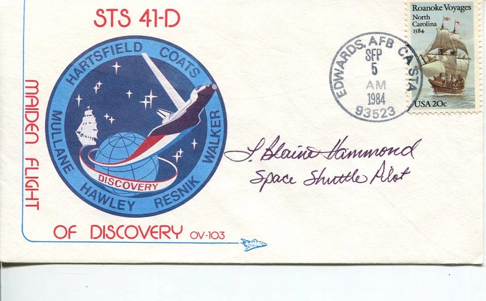Blaine Hammond STS NASA Astronaut Space Rare Signed Autograph FDC
