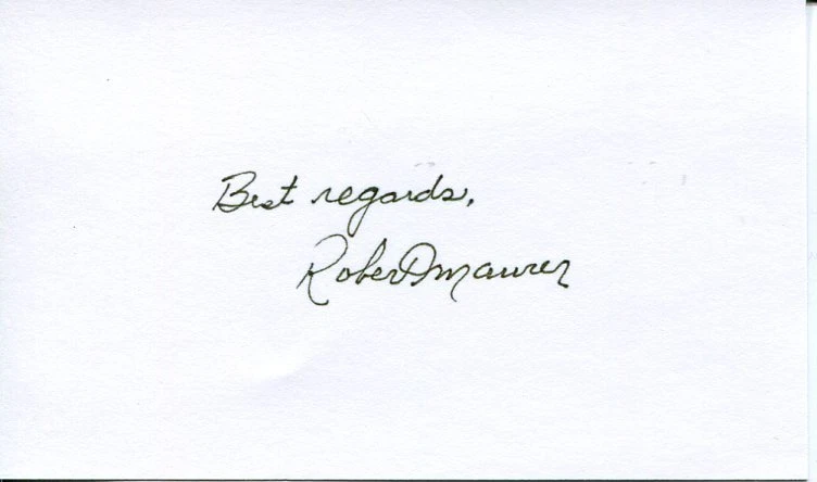 Robert Maurer Optical Fiber Inventor Hall OF Fame HOF Signed Autograph
