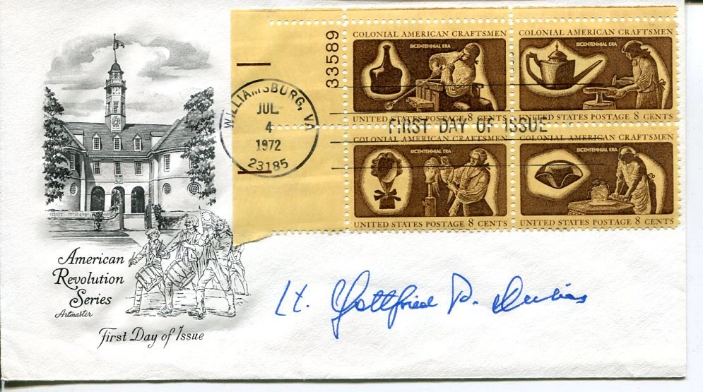 Gottfried Dulias WWII War German Ace Signed Autograph FDC
