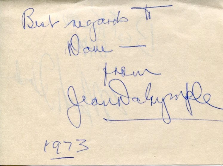Jean Dalrymple Broadway Producer Tony Award Nominee Actress Signed Autograph
