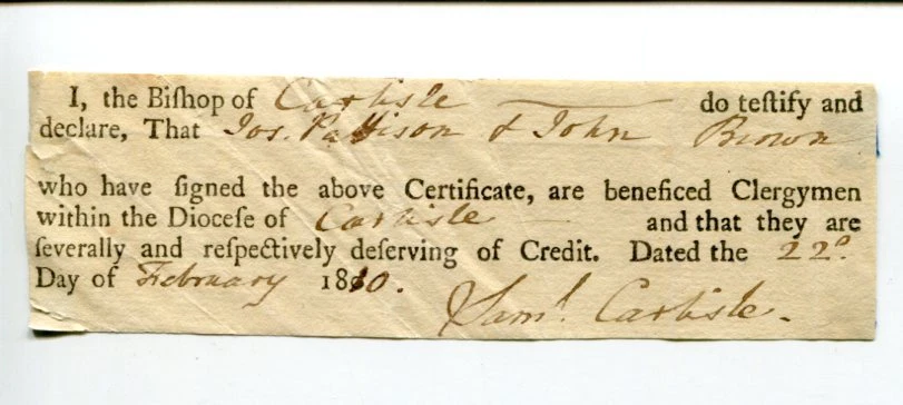 Samuel Goodenough Bishop of Carlisle Deans of Rochester Rare Signed Autograph
