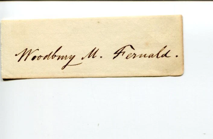 Woodbury Melcher Fernald Clergy Universalist Minister Author Signed Autograph
