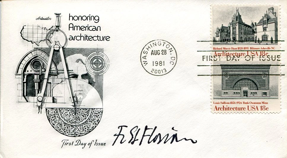 Friedrich St. Florian WWII War Memorial Architect Signed Autograph FDC
