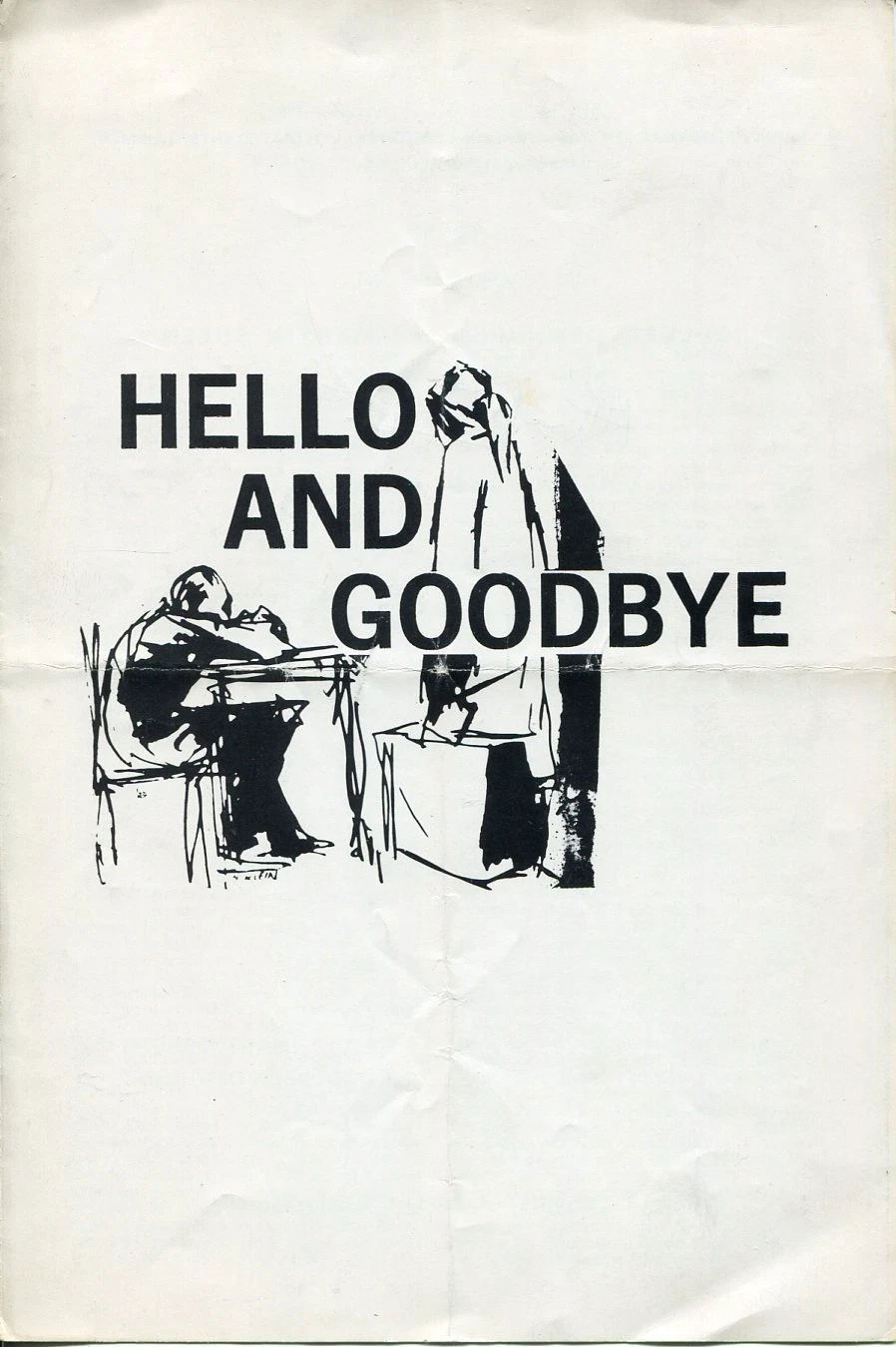 Athol Fugard Hello And Goodbye Signed Autograph Playbill
