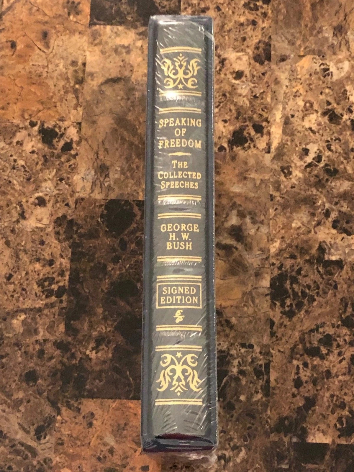 George H. W. Bush US President Rare Easton Press Signed Leather Autograph Book
