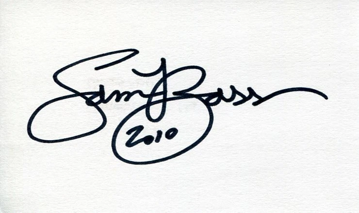 Sam Bass Famous NASCAR Artist Illustrator Rare Signed Autograph

