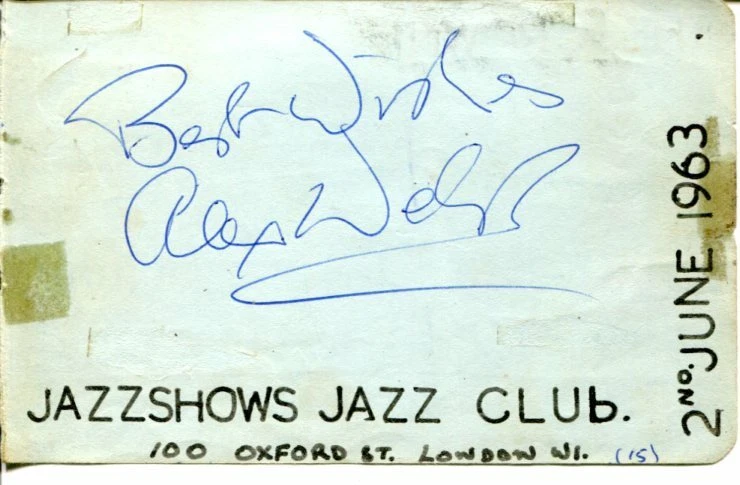 Alex Welsh Scottish Jazz Singer Trumpet Corner Player Band Signed Autograph
