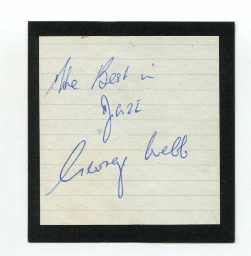 George Webb British Pianist Father of the Traditional Jazz Rare Signed Autograph
