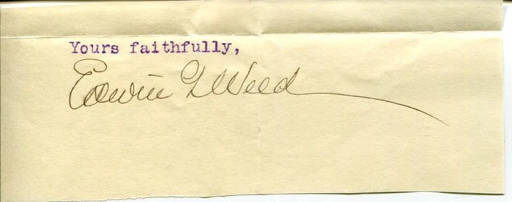 Edwin Gardner Weed 3rd Episcopal Bishop Florida Rare Clergy Signed Autograph
