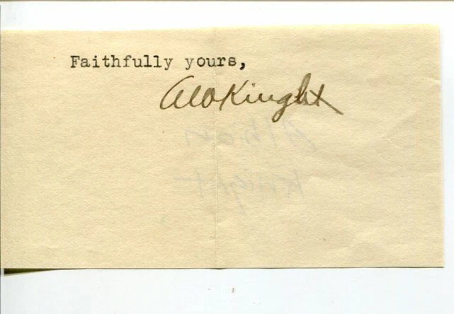 Albion W. Knight Episcopal Bishop New Jersey Cuba Clergy Signed Autograph
