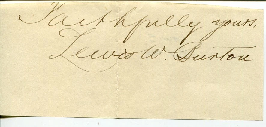 Lewis W. Burton Episcopal Bishop Lexington Kentucky Clergy Signed Autograph
