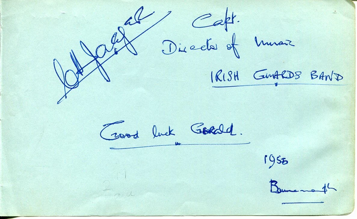 C. H. Jiggs Jaeger Director Brigade of Guards Irish Guards OBE Signed Autograph
