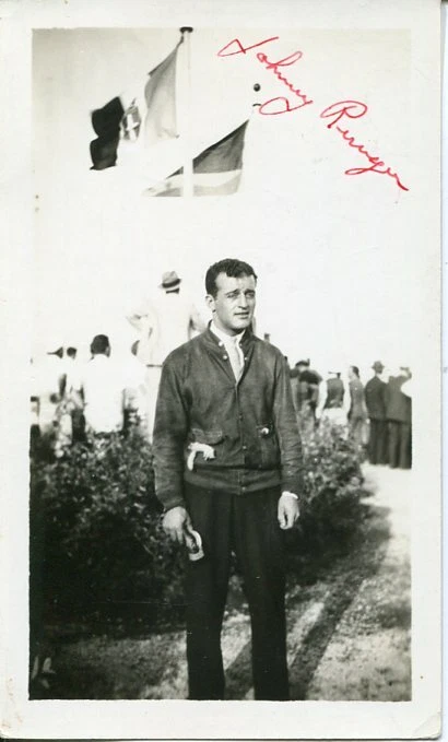 Johnny Runger Parachute Jumper Stunt Man Gates Flying Circus Signed Autograph
