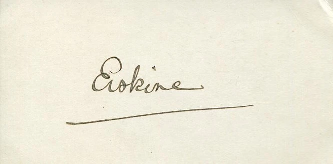 Lord John Erskine Governor of Madras MP Brighton Scots Guards Signed Autograph
