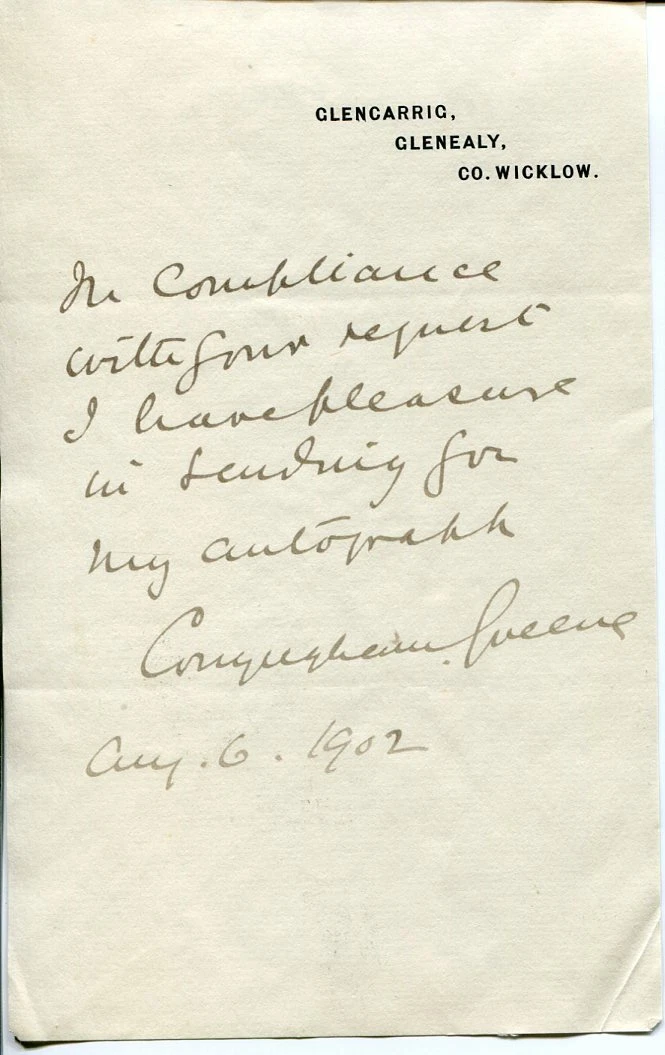 Conyngham Greene British Ambassador Japan Denmark Romania Signed Autograph ALS
