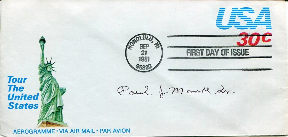 Paul Moore WWII War Pearl Harbor Survivor USS West Virginia Signed Autograph FDC
