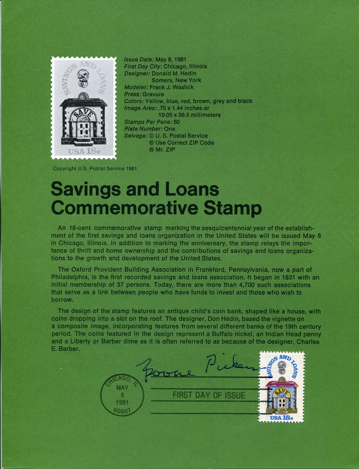 T Boone Pickens Oil Billionaire Oklahoma State Cowboys Signed Autograph FDC Shee
