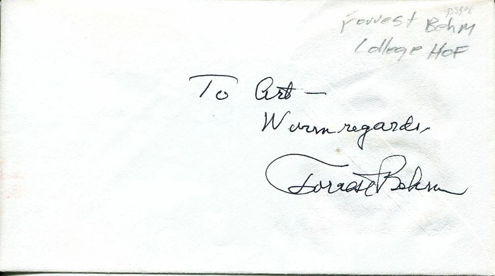 Forrest Behm Nebraska Cornhuskers College Football HOF Signed Autograph FDC JSA
