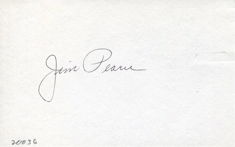 James L. Pearce USN Navy WWII War Fighter Pilot Ace Test Pilot Signed Autograph
