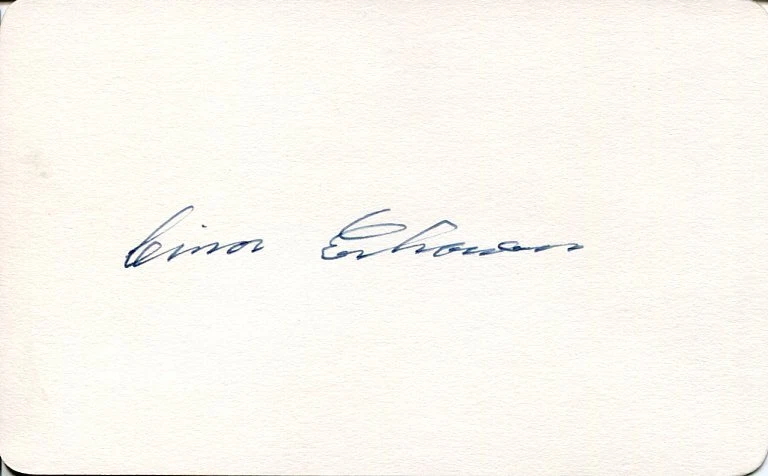 Einar Gerhardsen Prime Minister Norway Father Of The Nation Signed Autograph JSA
