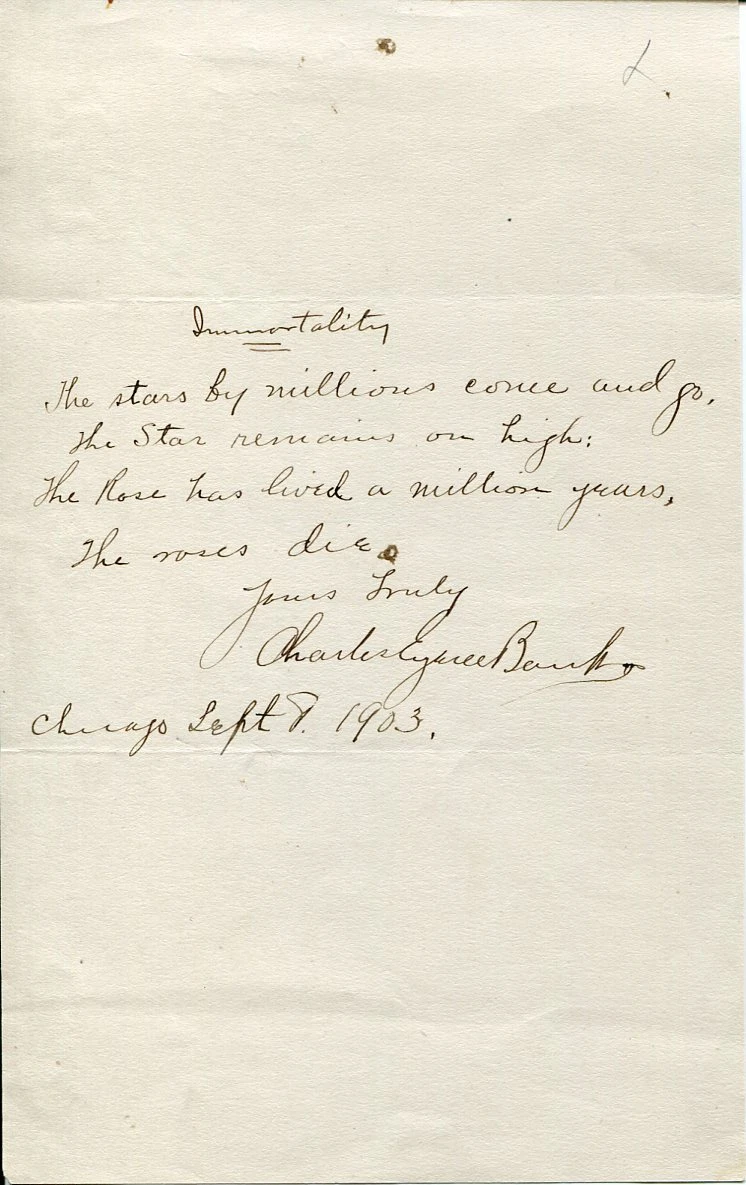 Charles Eugene Banks Journalist Editor Davenport Group Signed Autograph Letter
