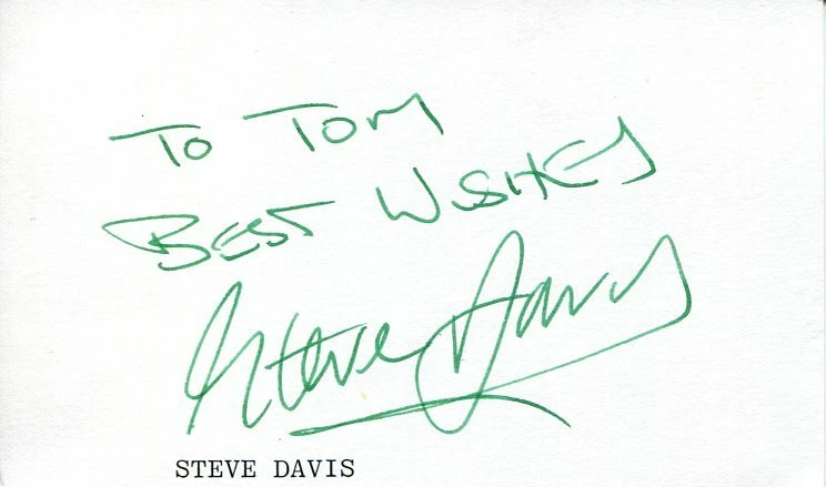 Steve Davis World Snooker Champion BBC Sports Personality Award Signed Autograph
