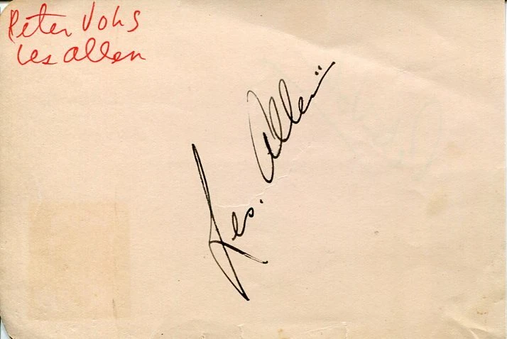 Les Allen British Jazz Big Band saxophonist And Unknown Signed Autograph
