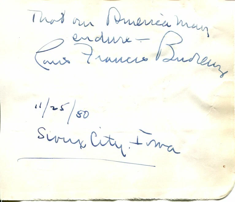 Louis Budenz Communist Party USA Soviet Spy Activist Rare Signed Autograph
