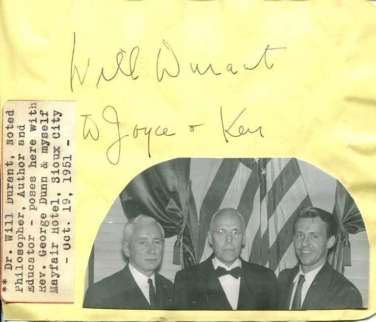 Will Durant Author Story of Civilization Philosophy Pulitzer Signed Autograph
