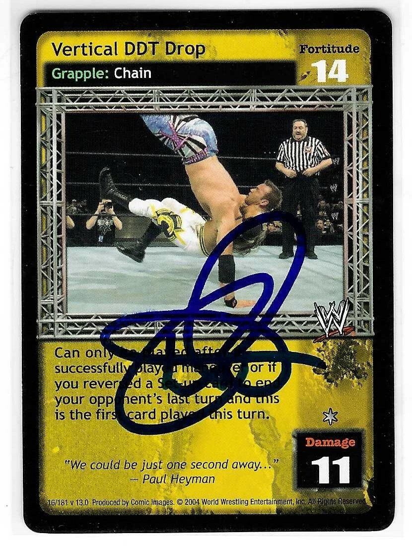 Christian Signed 2004 WWE Raw Deal Game Card

