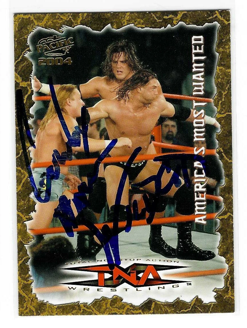 Americas Most Wanted Signed 2004 Pacific TNA Card #63 WWE
