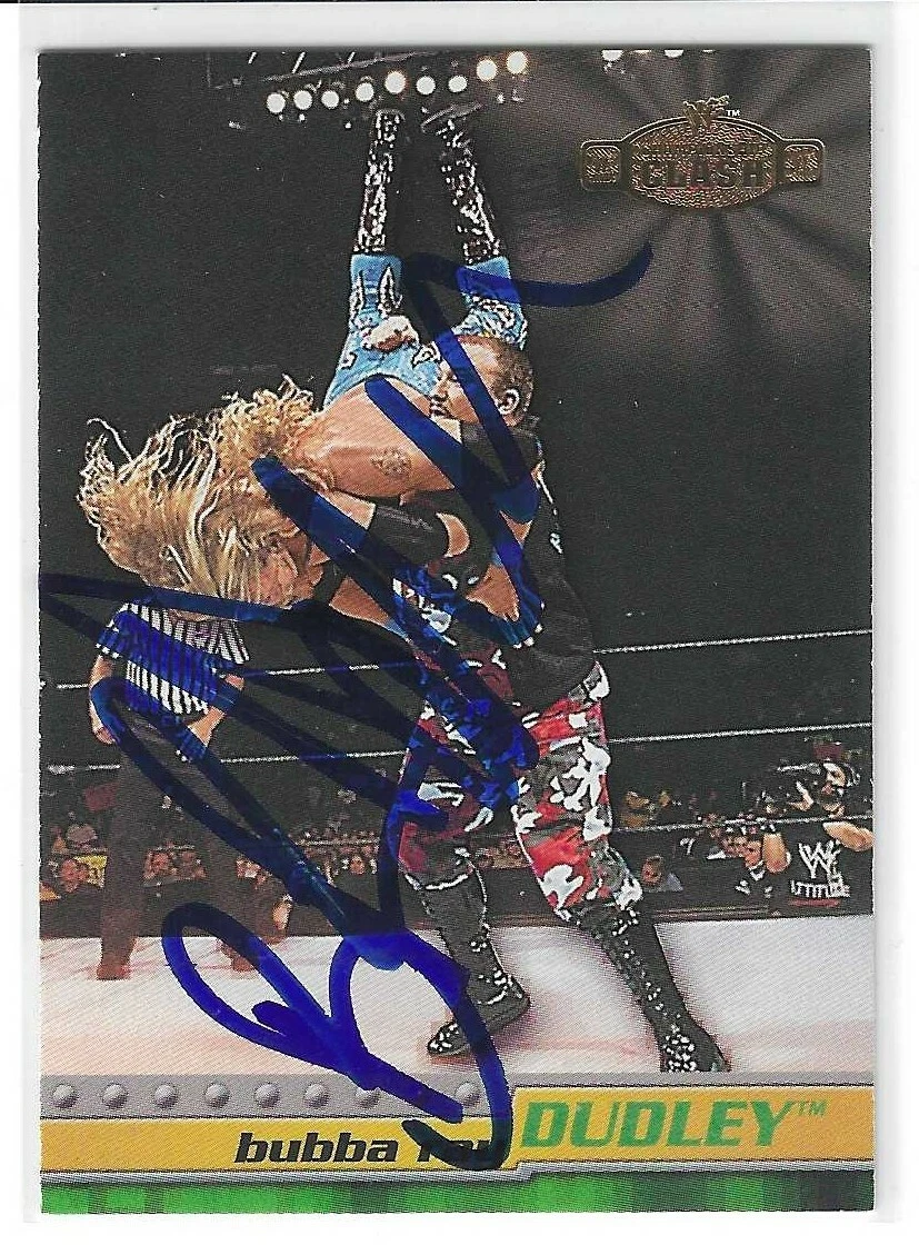 Bubba Ray Dudley Signed 2001 Fleer WWF Clash Card #38 WWE
