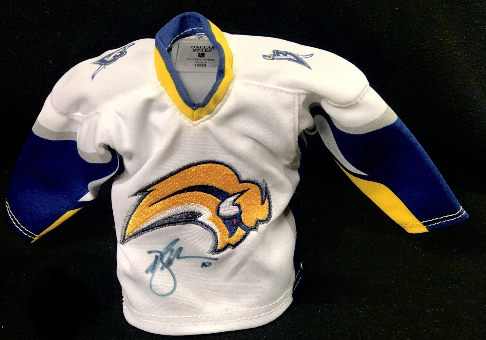 Brad May Signed Buffalo Sabres Canada Exclusive Mini Jersey Coin Bank
