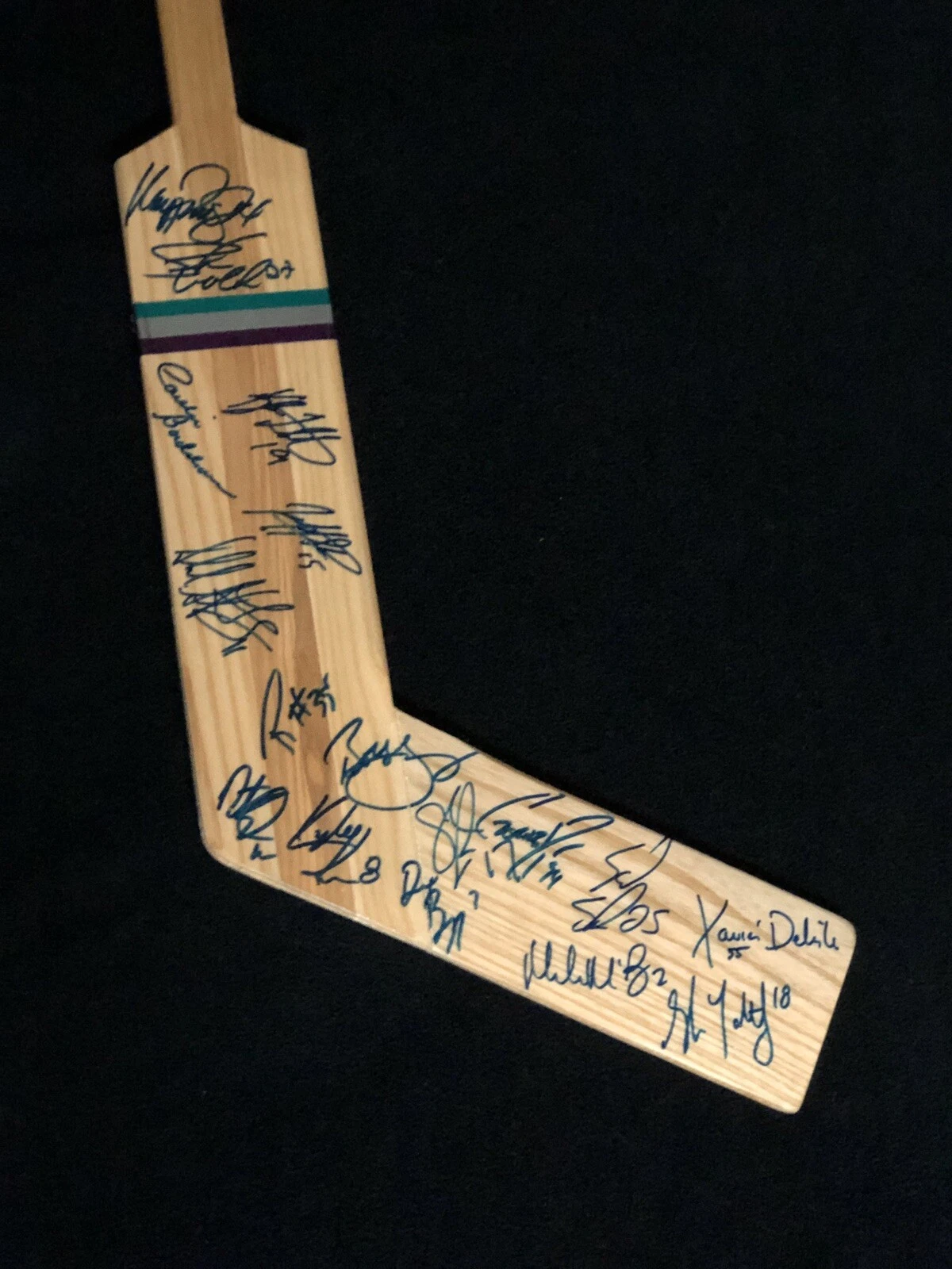 Detroit Vipers Youth Size Souvenir Goalie Stick Signed By 17 Kyle Freadrich
