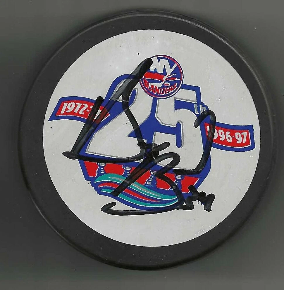 Bryan Beard Signed New York Islanders 25th Anniversary Puck
