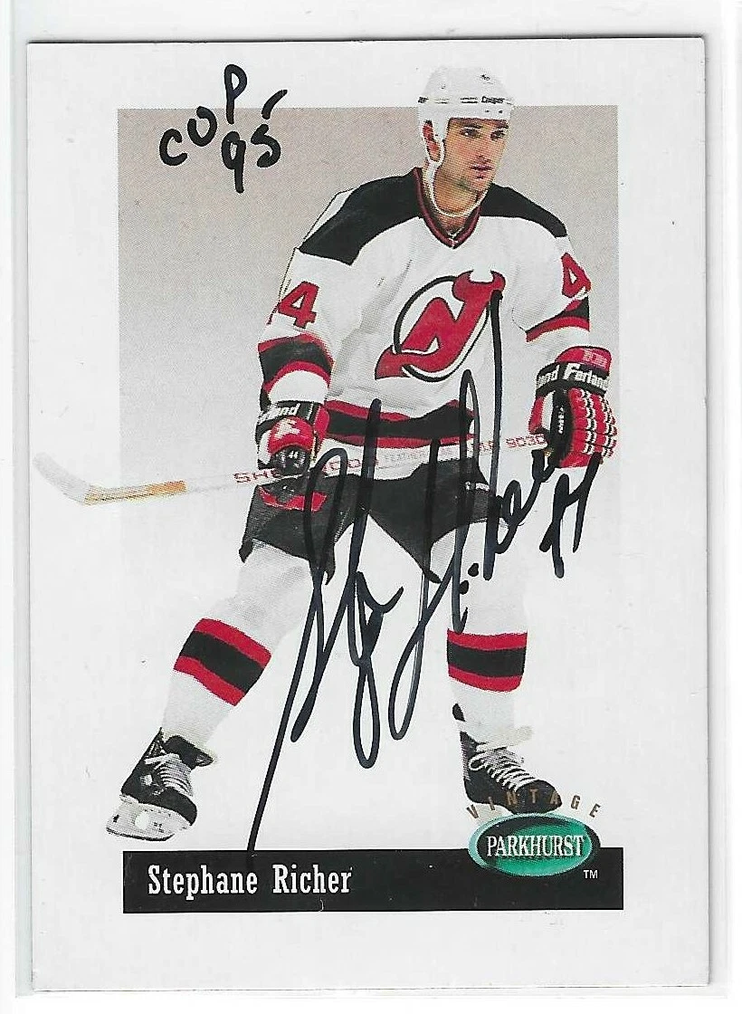 Stephane Richer Signed 1994/95 Parkhurst Card V50 New Jersey Devils
