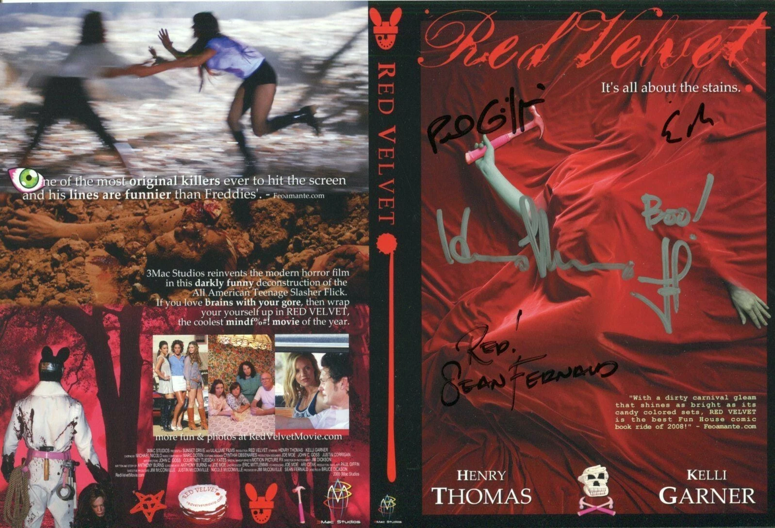 Henry Thomas ET Extra-Terrestrial Star Red Velvet Signed Autograph DVC Cover
