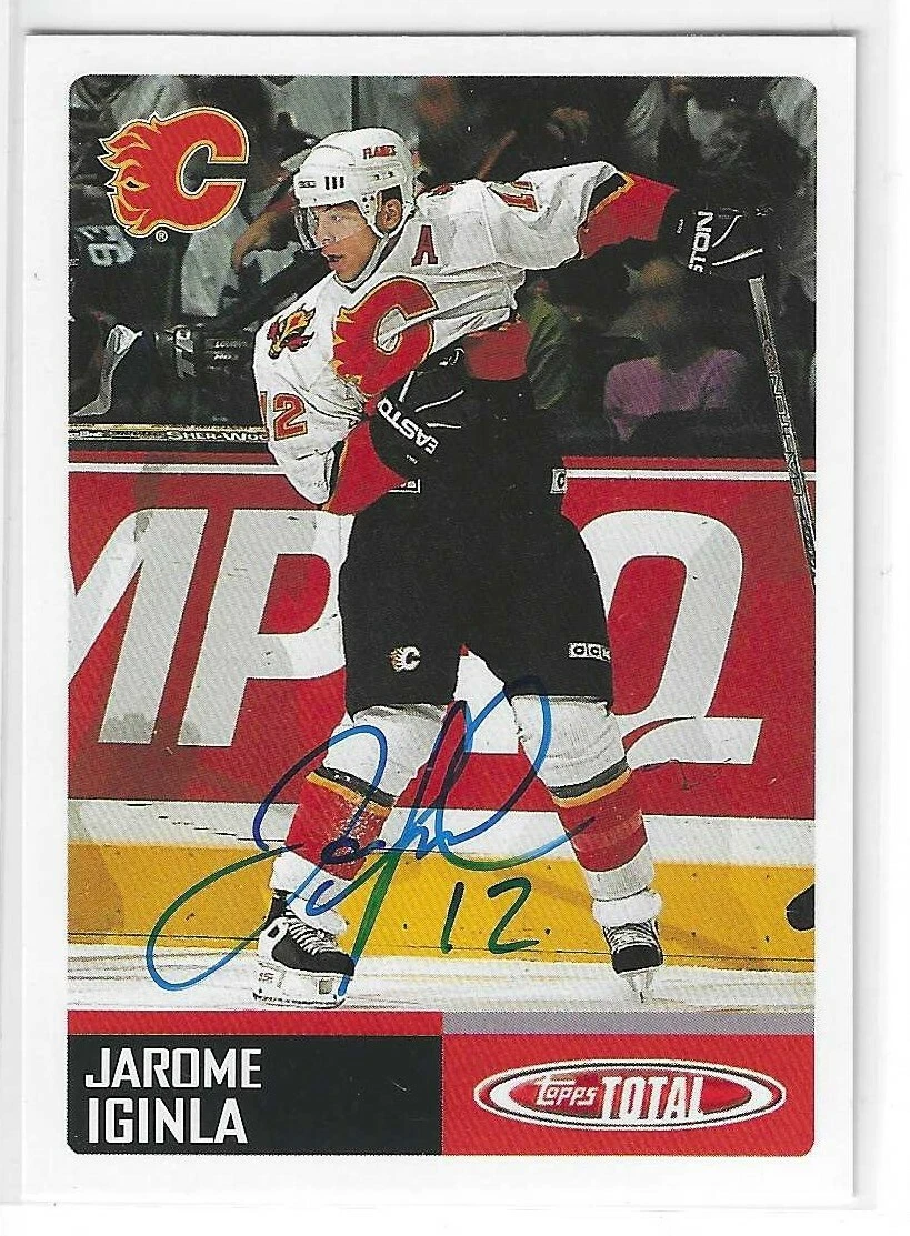 Jarome Iginla Signed 2002/03 Topps Total Checklist Card TTC 4 Calgary Flames
