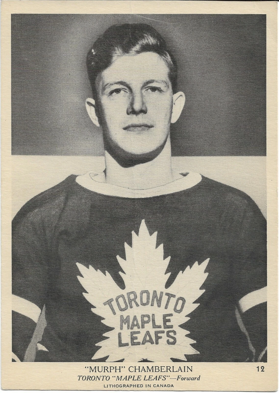 Murph Chamberlain 1939-40 O-Pee-Chee Card #12 Toronto Maple Leafs
