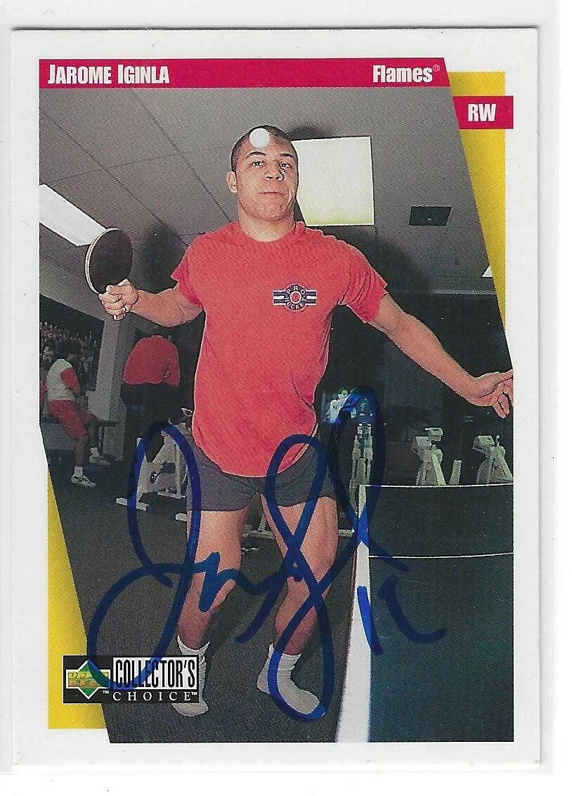 Jarome Iginla Signed 1997/98 Upper Deck Card #34 Calgary Flames
