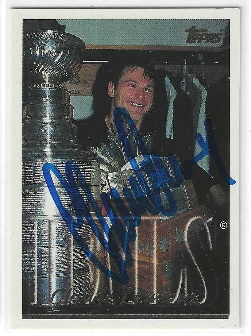 Claude Lemieux Signed 1995/96 Topps Card #114 New Jersey Devils
