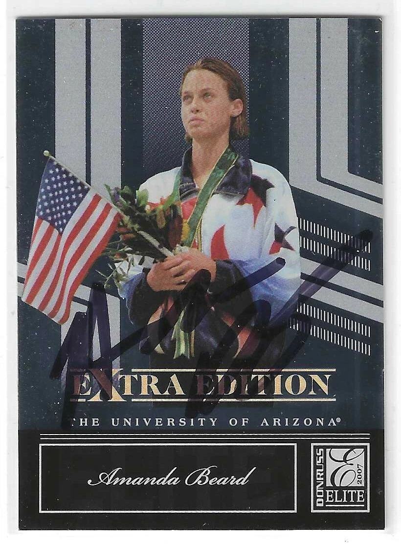 USA Olympic Swimmer Amanda Beard Signed 2007 Donruss Elite Legends Card #78
