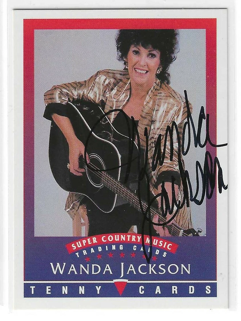 Wanda Jackson Signed 1992 Tenny Super Country Music Card
