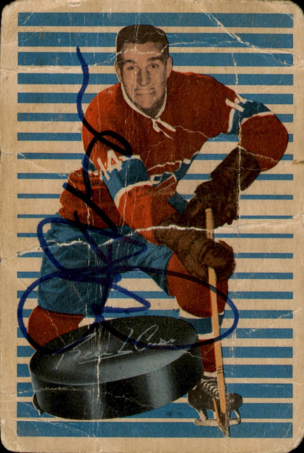 John Ferguson Signed 1963-64 Parkhurst Rookie Card #92 Montreal Canadiens
