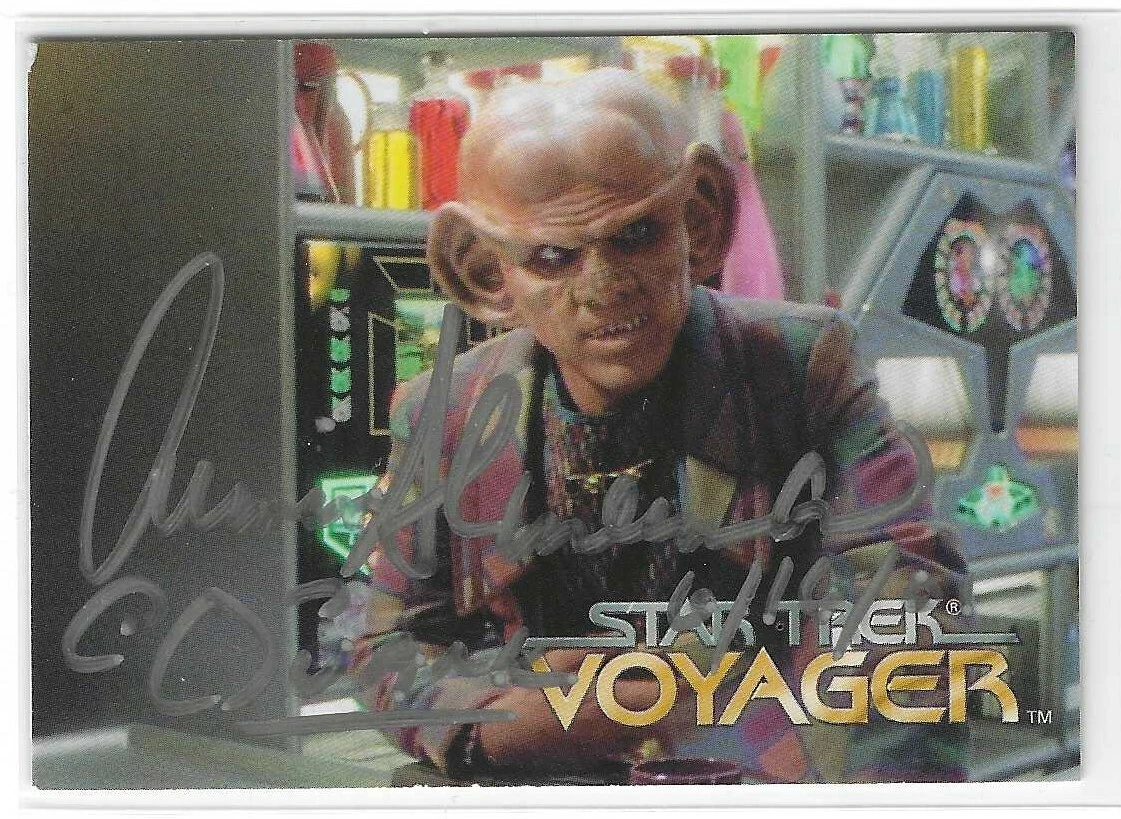 Armin Shimerman Signed 1995 Paramount Star Trek Voyager Quark Card #10
